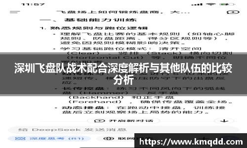 深圳飞盘队战术配合深度解析与其他队伍的比较分析